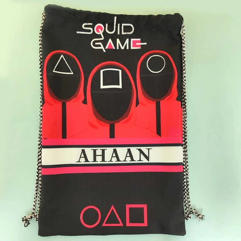 Personalized Drawstring Bag with Cap Combo for Kids